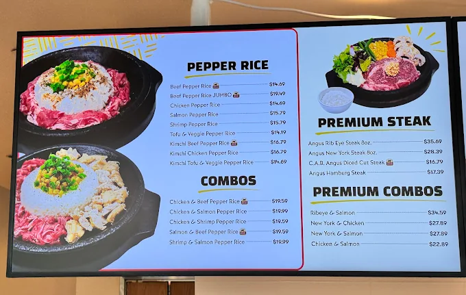 Pepper Lunch Irvine Menu